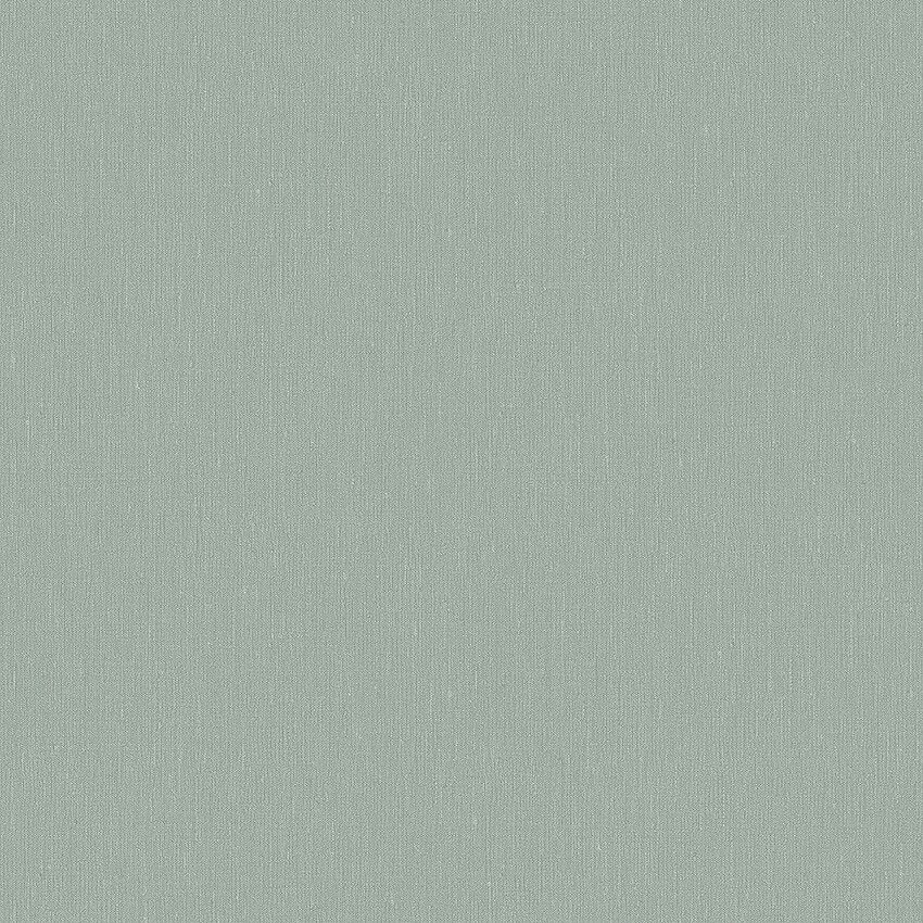 Minty Green tapet med enfargat, textilimitation mönster i grön. Från kollektionen Linen. Nonwoven-material. Passar i vardagsrum och matsal.