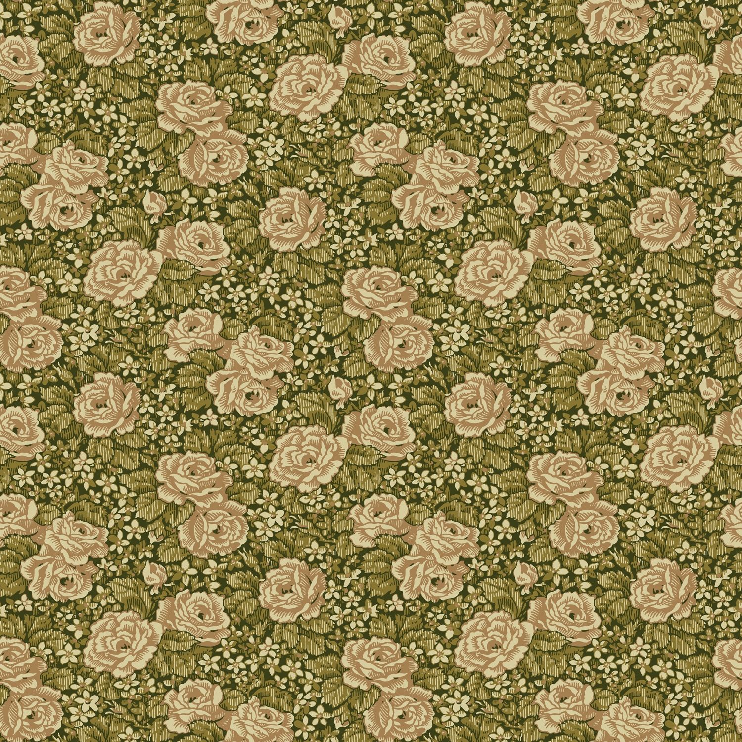 Rosengång tapet med blommigt mönster i gul. Från kollektionen Rosenlycka. Nonwoven-material med rak passning. Passar i vardagsrum, sovrum och matsal.