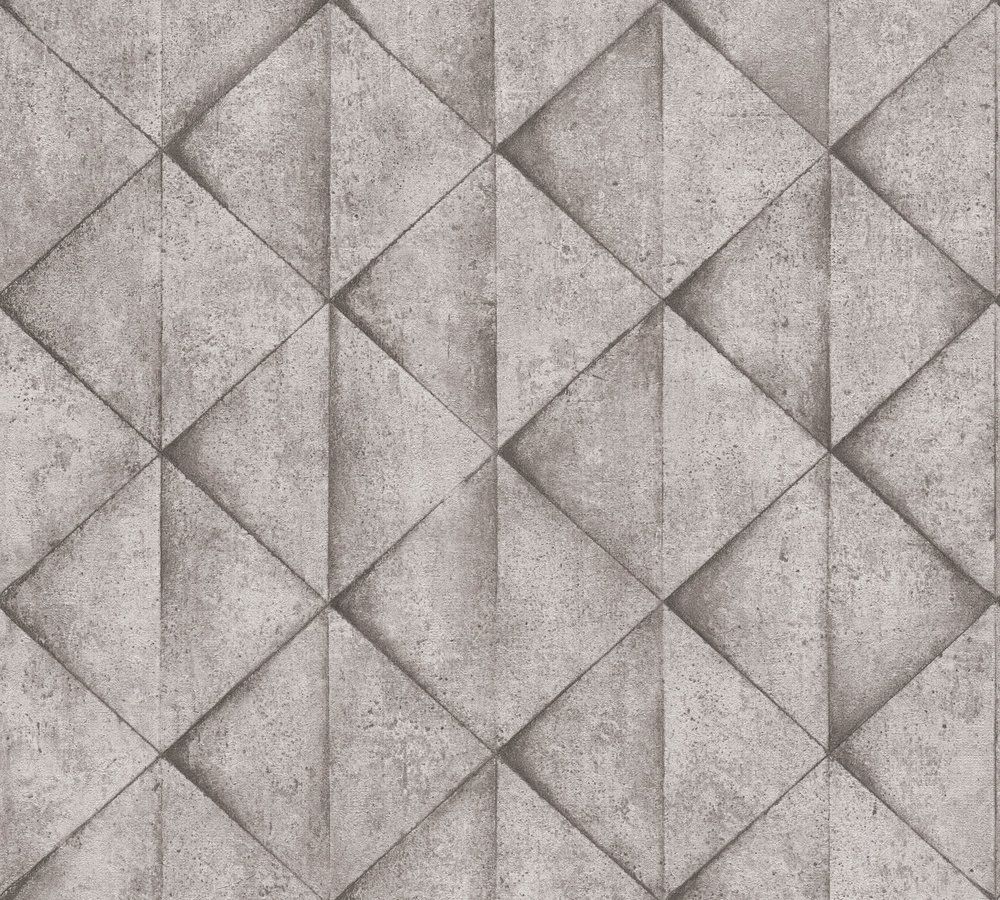 Geometric, strukturtapet i grå tapet med tegelsten mönster i grå. Från kollektionen best of wood n stone 2. Nonwoven-material med rak passning. Passar i vardagsrum och matsal.