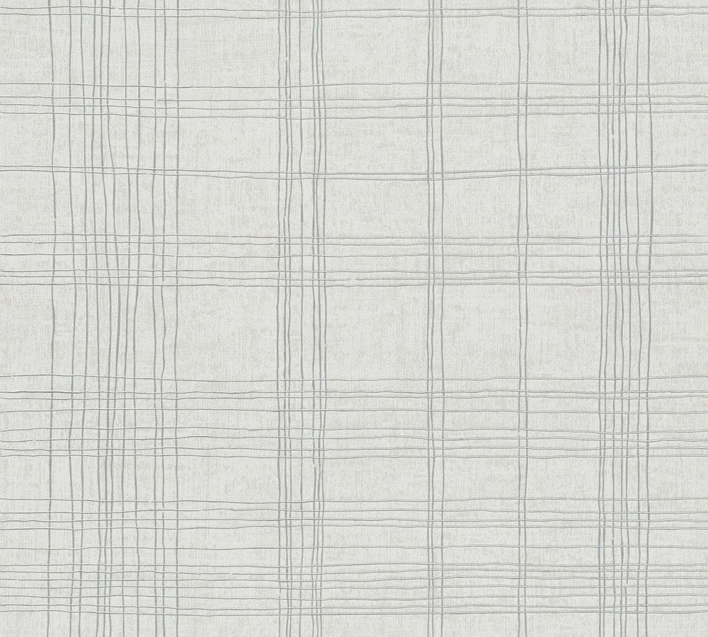 Ava - New York strukturtapet i grå tapet med rutigt mönster i grå. Från kollektionen metropolitan stories 2. Nonwoven-material med rak passning. Passar i vardagsrum och matsal.