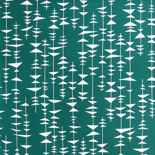 Ditto tapet med grafiskt, retro mönster i grön. Från kollektionen signature. Nonwoven-material med rak passning.