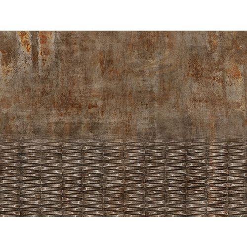 Industri 2 - Väggmotiv i betongmönster, brun tapet med tegelsten mönster i brun. Från kollektionen Industri 2. Nonwoven-material. Passar i tonårsrum och arbetsrum.