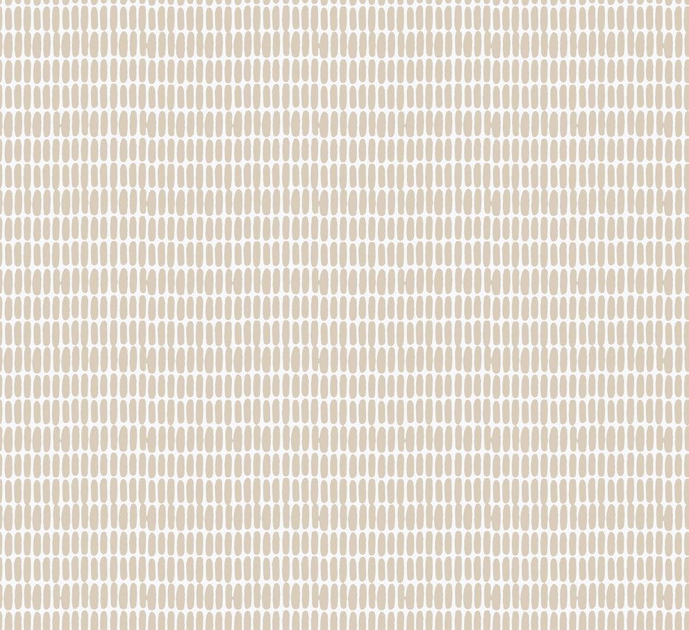 Alku tapet med grafiskt mönster i beige. Från kollektionen Marimekko 6. Nonwoven-material med rak passning.