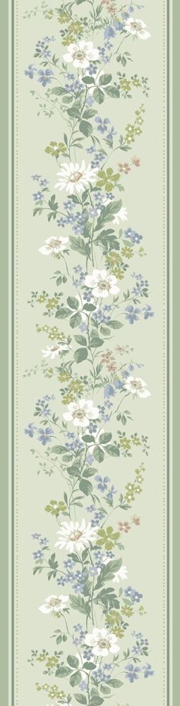 Olivia grön, bård från Midbec tapeter i grön. Från kollektionen Sommaräng.