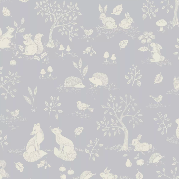 Ivar från Midbec med djur och rävar på tapeten