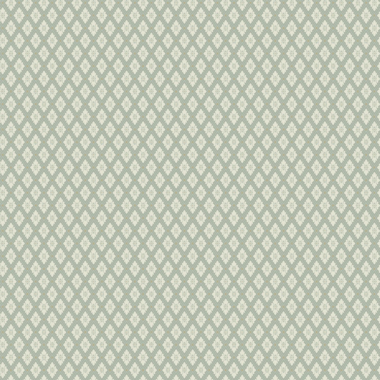 Selma Dimgrön tapet med rutigt mönster i grön. Från kollektionen Flora. Nonwoven-material med rak passning.