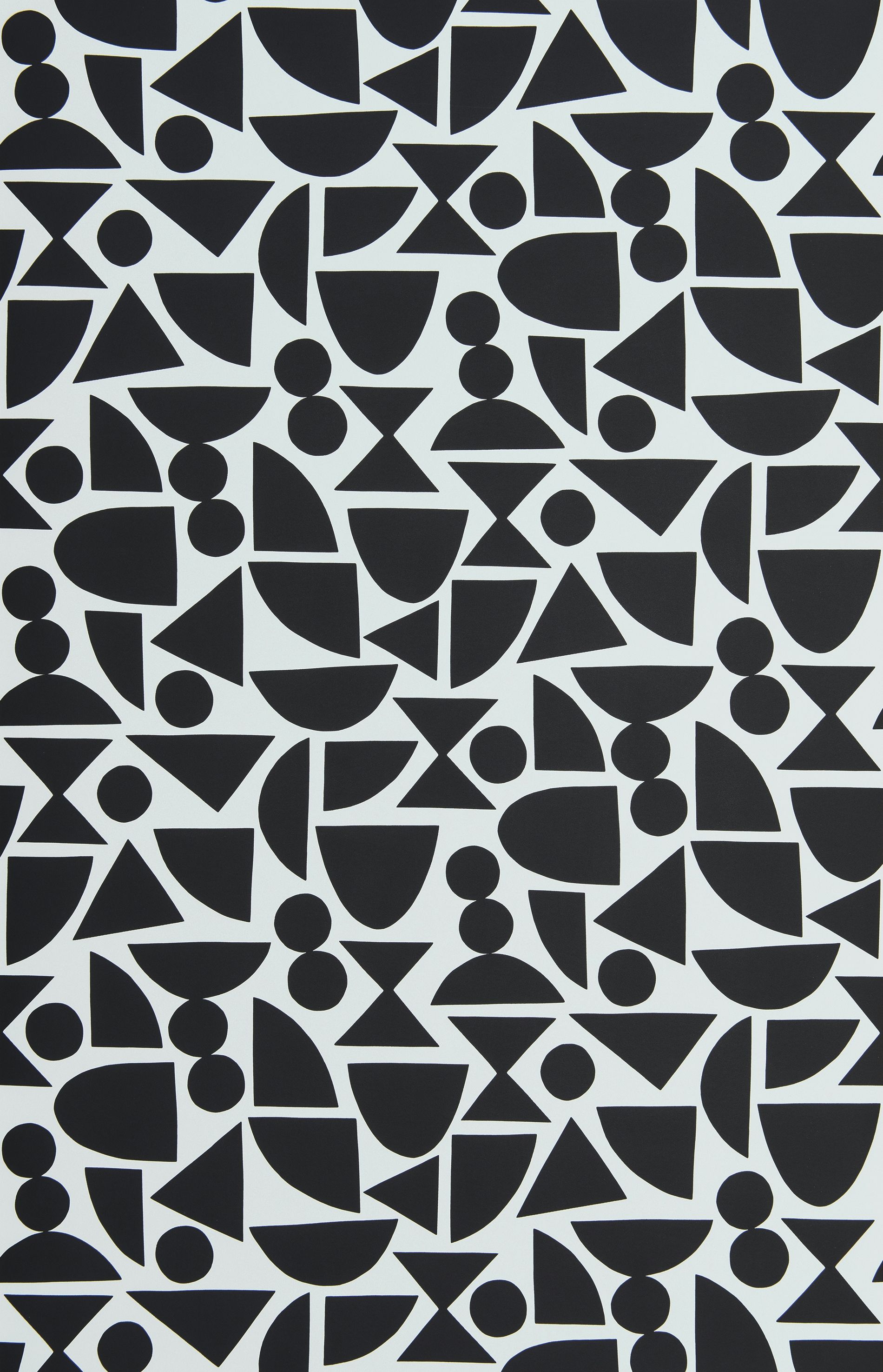 Shapes tapet från Midbec med geometriskt mönster i grön. Från kollektionen Seven Sisters. Nonwoven-material med förskjuten passning.