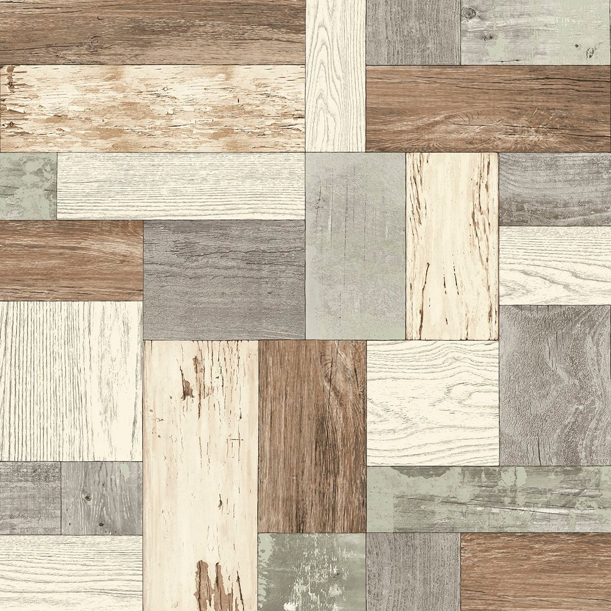 Knock on Wood tapet i brun och grå tapet med tegelsten mönster i brun. Från kollektionen trilogy. Nonwoven-material med förskjuten passning. Passar i vardagsrum och matsal.