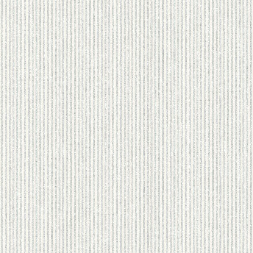 Polka Stripe tapet med randigt mönster i blå. Från kollektionen Linen. Nonwoven-material.