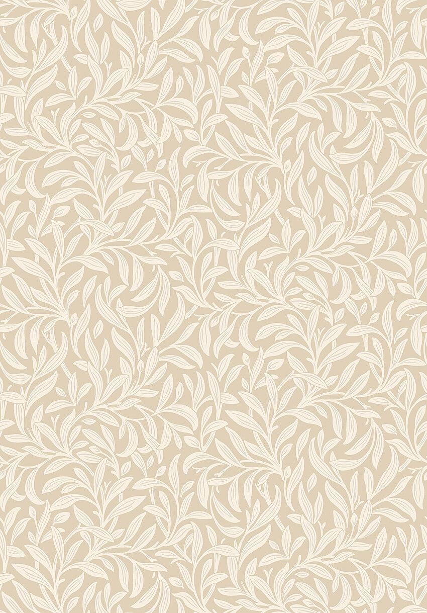 Vintergröna tapet med botaniskt mönster i beige. Från kollektionen New Heritage. Nonwoven-material med rak passning.