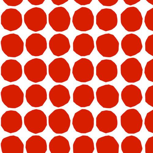 Marimekko Pienet Kivet, vit och röd tapet tapet från Midbec med prickigt mönster i vit. Från kollektionen Marimekko 5. Nonwoven-material med rak passning.