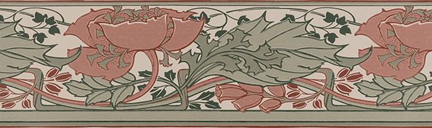 Värmlands Säby bård, Röd tapet från duro med bard mönster i röd. Från kollektionen Gammalsvenska QuickUp. Nonwoven-material med rak passning.