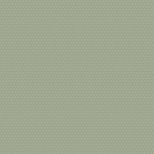 Stella olivgrön tapet med små blommor i guld och vitt tapet från Midbec med prickigt mönster i grön. Från kollektionen Morgongåva. Nonwoven-material med rak passning.
