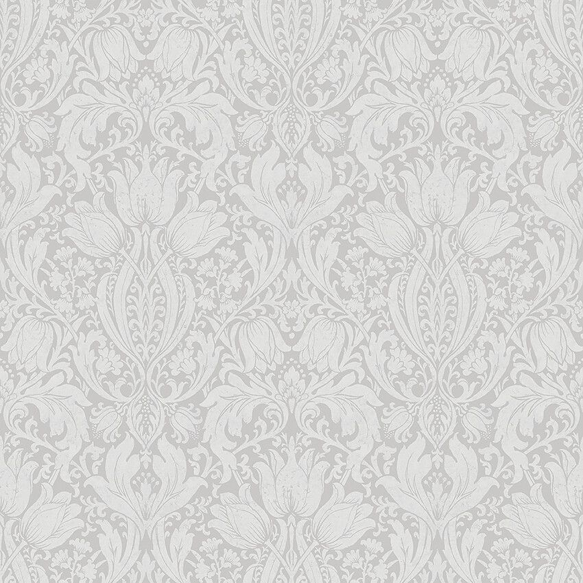 Alba 38748, tapet tapet med medaljonger, blommigt mönster i grå. Från kollektionen Borosan Hem. Nonwoven-material med rak passning.