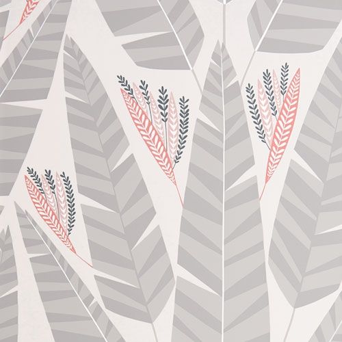 Jungle Plantation tapet från Midbec med botaniskt mönster i grå. Från kollektionen Pioneer. Nonwoven-material med förskjuten passning.