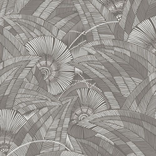 Bali Rock tapet tapet från Midbec med botaniskt mönster i grå. Från kollektionen Tribute. Nonwoven-material med förskjuten passning. Passar i vardagsrum, matsal och hall.