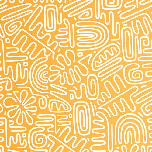 Nazca Desert tapet från Midbec med grafiskt mönster i gul. Från kollektionen Pioneer. Nonwoven-material med rak passning.