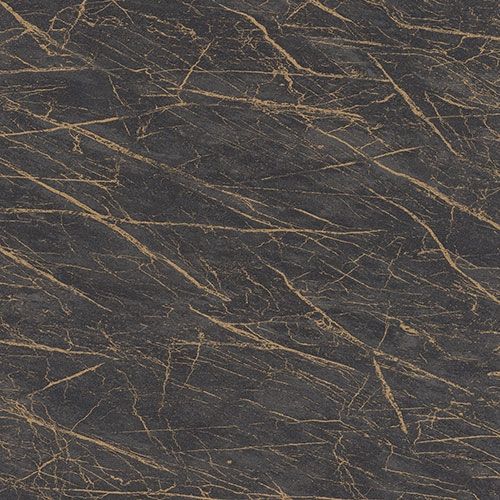 Industri 2 marmorinspirerad, svart och guld tapet med tegelsten mönster i svart. Från kollektionen Industri 2. Nonwoven-material med förskjuten passning. Passar i tonårsrum och arbetsrum.