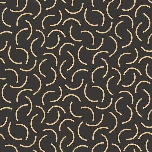 Tarn Reflection tapet från Midbec med geometriskt, retro mönster i svart. Från kollektionen Kinfolk. Nonwoven-material med förskjuten passning.