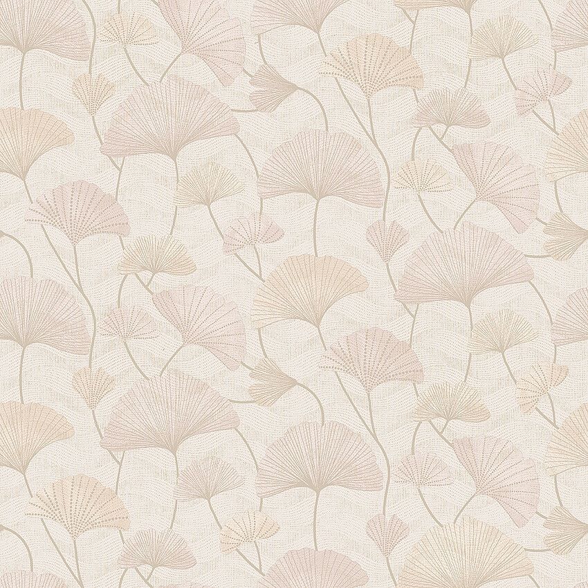 Sophia rosa tapet tapet med botaniskt mönster i rosa. Från kollektionen Swedish Grace. Nonwoven-material med rak passning. Passar i sovrum.