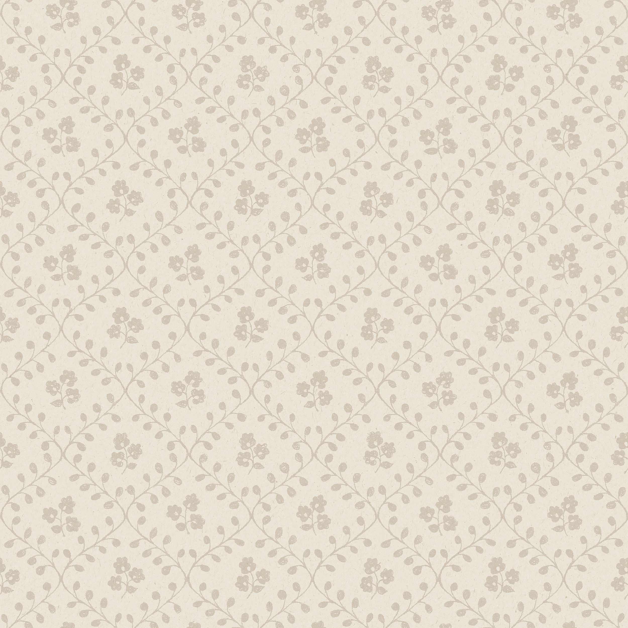 Idun beige, tapet tapet med medaljonger, blommigt, trellis mönster i beige. Från kollektionen Nordic Folk. Nonwoven-material med rak passning. Passar i sovrum.