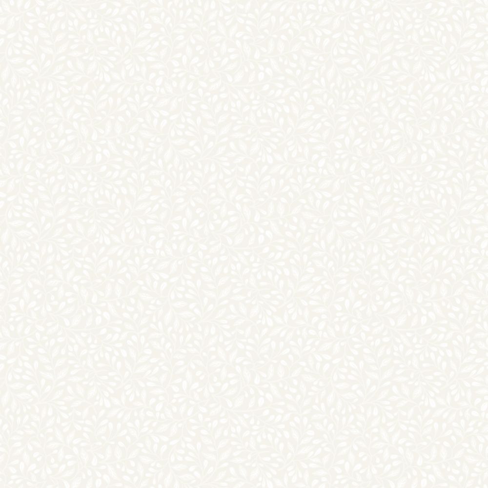 Adam, vit tapet tapet med botaniskt mönster i vit. Från kollektionen Långenäs. Nonwoven-material med förskjuten passning.
