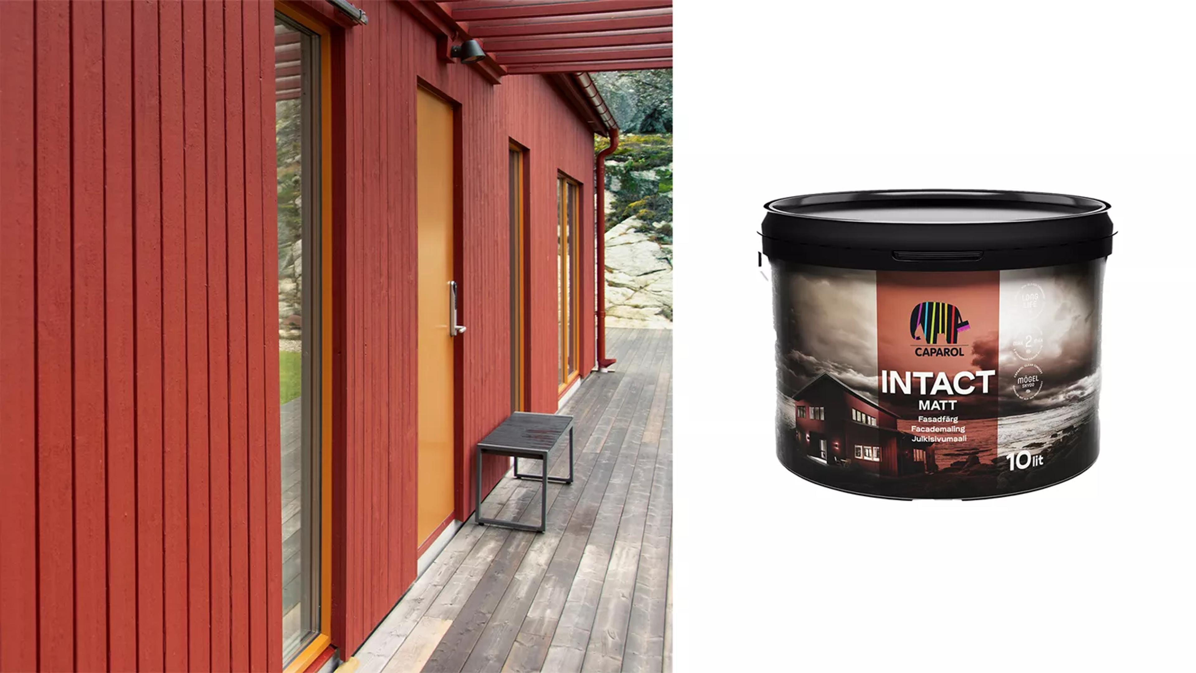 A red wooden house with a light brown door and a deck, next to a black Caparol Intact Matt paint bucket.​​​​‌﻿‍﻿​‍​‍‌‍﻿﻿‌﻿​‍‌‍‍‌‌‍‌﻿‌‍‍‌‌‍﻿‍​‍​‍​﻿‍‍​‍​‍‌﻿​﻿‌‍​‌‌‍﻿‍‌‍‍‌‌﻿‌​‌﻿‍‌​‍﻿‍‌‍‍‌‌‍﻿﻿​‍​‍​‍﻿​​‍​‍‌‍‍​‌﻿​‍‌‍‌‌‌‍‌‍​‍​‍​﻿‍‍​‍​‍‌‍‍​‌﻿‌​‌﻿‌​‌﻿​​‌﻿​﻿​﻿‍‍​‍﻿﻿​‍﻿﻿‌﻿‌﻿‌﻿‌﻿‌﻿‌﻿​‍﻿‍‌‍​﻿‌‍﻿﻿‌‍﻿​‌‍﻿﻿‌﻿​‍‌‍​‌‌‍﻿‌‌‍​‌​‍﻿‍‌﻿​﻿‌‍‌‌​‍﻿﻿‌﻿​﻿‌﻿‌​‌﻿‌‌‌‍‌​‌‍‍‌‌‍﻿﻿​‍﻿﻿‌‍‍‌‌‍﻿‍‌﻿‌​‌‍‌‌‌‍﻿‍‌﻿‌​​‍﻿﻿‌‍‌‌‌‍‌​‌‍‍‌‌﻿‌​​‍﻿﻿‌‍﻿‌‌‍﻿﻿‌‍‌​‌‍‌‌​﻿﻿‌‌﻿​​‌﻿​‍‌‍‌‌‌﻿​﻿‌‍‌‌‌‍﻿‍‌﻿‌​‌‍​‌‌﻿‌​‌‍‍‌‌‍﻿﻿‌‍﻿‍​﻿‍﻿‌‍‍‌‌‍‌​​﻿﻿‌‌‍​‌​﻿‍​​﻿‌﻿​﻿‍​‌‍‌‌​﻿​‌​﻿​​‌‍‌‍​‍﻿‌‌‍‌​‌‍‌​​﻿‌​​﻿‌​​‍﻿‌​﻿‌​​﻿‌‍​﻿​‌​﻿‌​​‍﻿‌​﻿‍‌‌‍​‌​﻿‌​​﻿‍‌​‍﻿‌​﻿​​​﻿‌﻿​﻿​‍‌‍​‍​﻿‌﻿‌‍‌‍‌‍​‍​﻿‌‌‌‍​‌​﻿​‌​﻿‍​​﻿​​​﻿‍﻿‌﻿‌​‌﻿‍‌‌﻿​​‌‍‌‌​﻿﻿‌‌‍​﻿‌‍﻿﻿‌‍﻿‍‌﻿‌​‌‍‌‌‌‍﻿‍‌﻿‌​‌‌​​‌‍​‌‌‍‌﻿‌‍‌‌​﻿‍﻿‌﻿​​‌‍​‌‌﻿‌​‌‍‍​​﻿﻿‌‌‍​﻿‌‍﻿﻿‌‍﻿‍‌﻿‌​‌‍‌‌‌‍﻿‍‌﻿‌​‌​​‍‌‍﻿​‌‍﻿﻿‌‍​﻿‌‍‍﻿‌﻿​﻿​‍‌‌​﻿‌‌‌​​‍‌‌﻿﻿‌‍‍﻿‌‍‌‌‌﻿‍‌​‍‌‌​﻿​﻿‌​‌​​‍‌‌​﻿​﻿‌​‌​​‍‌‌​﻿​‍​﻿​‍​﻿‌​​﻿‌‍‌‍‌‍‌‍​‍‌‍‌‍​﻿​‌​﻿‌‌​﻿​‍​﻿‌​‌‍​﻿​﻿‌﻿‌‍‌‌​‍‌‌​﻿​‍​﻿​‍​‍‌‌​﻿‌‌‌​‌​​‍﻿‍‌‍﻿‌‌‍‌‌‌‍‌​‌‍‍‌‌‍​‌​‍﻿‍‌‍‍‌‌‍﻿‌‌‍​‌‌‍‌﻿‌‍‌‌​‍﻿‍‌‍​‌‌‍﻿​‌﻿‌​‌‌‌​‌‍‌‌‌﻿‍​‌﻿‌​​﻿﻿﻿‌‍​‍‌‍​‌‌﻿​﻿‌‍‌‌‌‌‌‌‌﻿​‍‌‍﻿​​﻿﻿‌‌‍‍​‌﻿‌​‌﻿‌​‌﻿​​‌﻿​﻿​‍‌‌​﻿​﻿‌​​‌​‍‌‌​﻿​‍‌​‌‍​‍‌‌​﻿​‍‌​‌‍‌﻿‌﻿‌﻿‌﻿‌﻿‌﻿​‍﻿‍‌‍​﻿‌‍﻿﻿‌‍﻿​‌‍﻿﻿‌﻿​‍‌‍​‌‌‍﻿‌‌‍​‌​‍﻿‍‌﻿​﻿‌‍‌‌​‍‌‌​﻿​‍‌​‌‍‌﻿​﻿‌﻿‌​‌﻿‌‌‌‍‌​‌‍‍‌‌‍﻿﻿​‍‌‍‌‍‍‌‌‍‌​​﻿﻿‌‌‍​‌​﻿‍​​﻿‌﻿​﻿‍​‌‍‌‌​﻿​‌​﻿​​‌‍‌‍​‍﻿‌‌‍‌​‌‍‌​​﻿‌​​﻿‌​​‍﻿‌​﻿‌​​﻿‌‍​﻿​‌​﻿‌​​‍﻿‌​﻿‍‌‌‍​‌​﻿‌​​﻿‍‌​‍﻿‌​﻿​​​﻿‌﻿​﻿​‍‌‍​‍​﻿‌﻿‌‍‌‍‌‍​‍​﻿‌‌‌‍​‌​﻿​‌​﻿‍​​﻿​​​‍‌‍‌﻿‌​‌﻿‍‌‌﻿​​‌‍‌‌​﻿﻿‌‌‍​﻿‌‍﻿﻿‌‍﻿‍‌﻿‌​‌‍‌‌‌‍﻿‍‌﻿‌​‌‌​​‌‍​‌‌‍‌﻿‌‍‌‌​‍‌‍‌﻿​​‌‍​‌‌﻿‌​‌‍‍​​﻿﻿‌‌‍​﻿‌‍﻿﻿‌‍﻿‍‌﻿‌​‌‍‌‌‌‍﻿‍‌﻿‌​‌​​‍‌‍﻿​‌‍﻿﻿‌‍​﻿‌‍‍﻿‌﻿​﻿​‍‌‌​﻿‌‌‌​​‍‌‌﻿﻿‌‍‍﻿‌‍‌‌‌﻿‍‌​‍‌‌​﻿​﻿‌​‌​​‍‌‌​﻿​﻿‌​‌​​‍‌‌​﻿​‍​﻿​‍​﻿‌​​﻿‌‍‌‍‌‍‌‍​‍‌‍‌‍​﻿​‌​﻿‌‌​﻿​‍​﻿‌​‌‍​﻿​﻿‌﻿‌‍‌‌​‍‌‌​﻿​‍​﻿​‍​‍‌‌​﻿‌‌‌​‌​​‍﻿‍‌‍﻿‌‌‍‌‌‌‍‌​‌‍‍‌‌‍​‌​‍﻿‍‌‍‍‌‌‍﻿‌‌‍​‌‌‍‌﻿‌‍‌‌​‍﻿‍‌‍​‌‌‍﻿​‌﻿‌​‌‌‌​‌‍‌‌‌﻿‍​‌﻿‌​​‍‌‍‌﻿​​‌‍‌‌‌﻿​‍‌﻿​﻿‌﻿​​‌‍‌‌‌‍​﻿‌﻿‌​‌‍‍‌‌﻿‌‍‌‍‌‌​﻿﻿‌‌﻿​​‌﻿‌‌‌‍​‍‌‍﻿​‌‍‍‌‌﻿​﻿‌‍‍​‌‍‌‌‌‍‌​​‍​‍‌﻿﻿‌