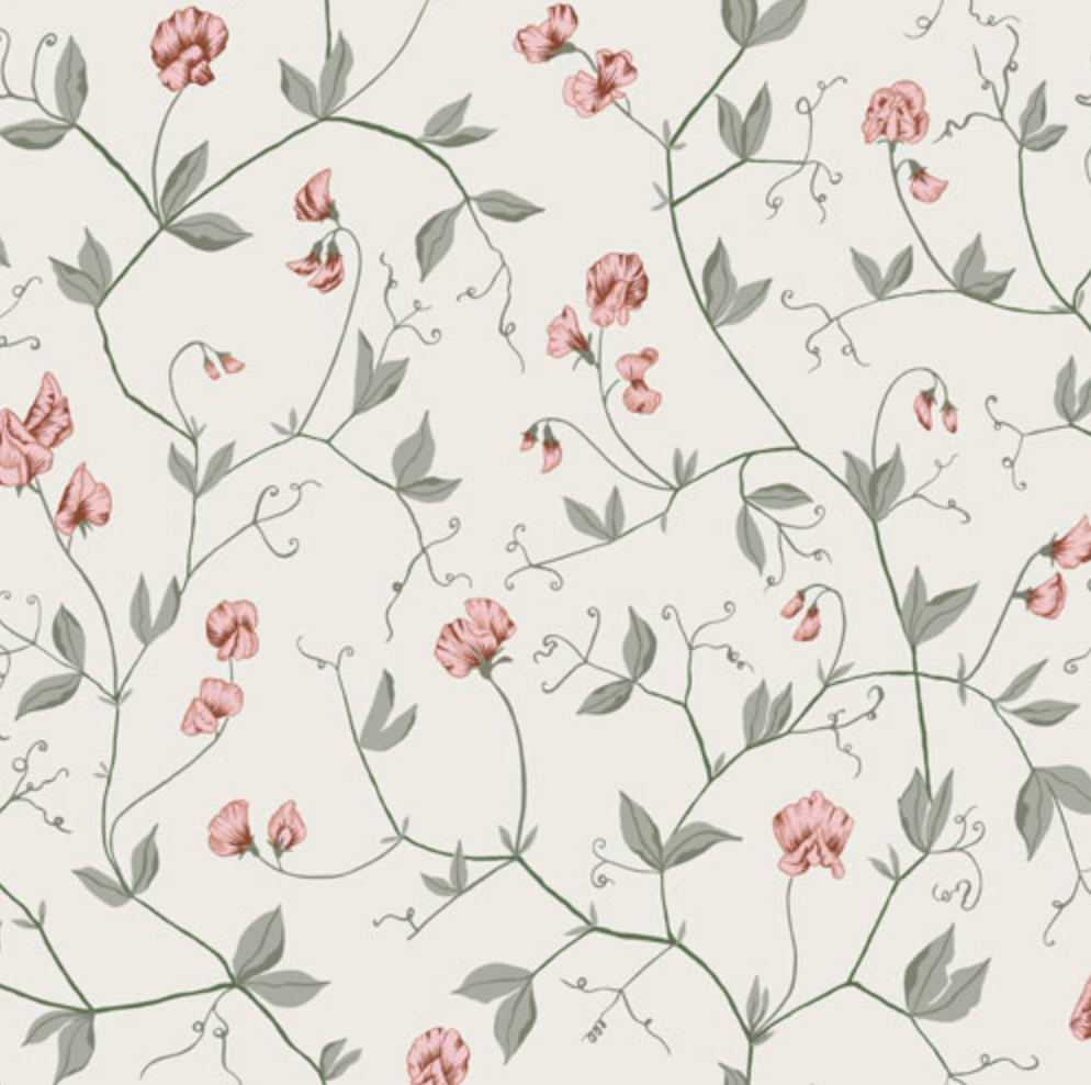 blommig tapet midbec