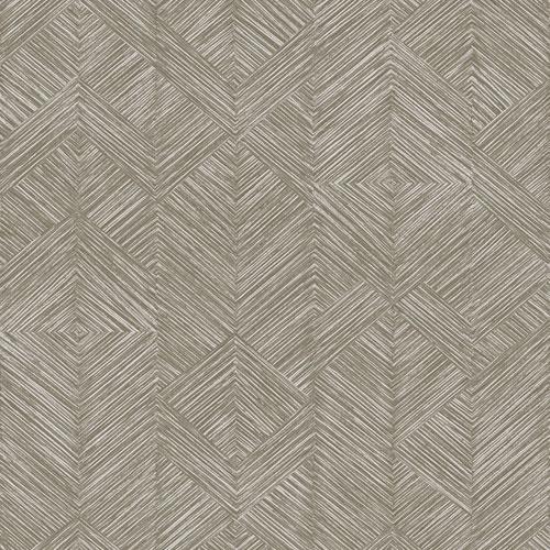 Enitan Taupe tapet tapet från Midbec med geometriskt mönster i vit och grå. Från kollektionen Tribute. Nonwoven-material med förskjuten passning. Passar i vardagsrum, matsal och hall.