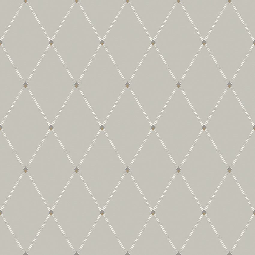 Fredrik tapet med trellis mönster i grå och beige. Från kollektionen timeless traditions. Nonwoven-material med rak passning.