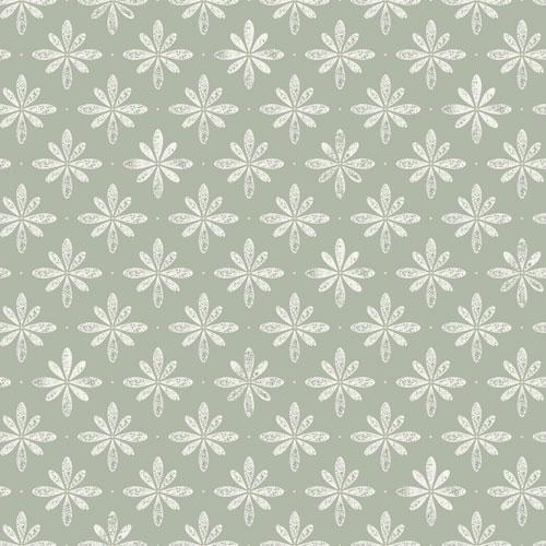 Flora tapet från Midbec med blommigt mönster i grå. Från kollektionen Havsblick. Nonwoven-material med rak passning.