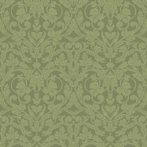 Rosali medaljongmönster, grön tapet från Midbec med medaljonger mönster i grön. Från kollektionen Ekbacka. Nonwoven-material med rak passning.