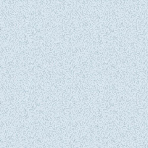 Alva småblommig, ljusblå tapet från Midbec med blommigt mönster i blå. Från kollektionen Blomstermåla. Nonwoven-material med rak passning.