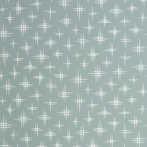 Limelight Lantern tapet från Midbec med himmel mönster i turkos. Från kollektionen Pioneer. Nonwoven-material med förskjuten passning.