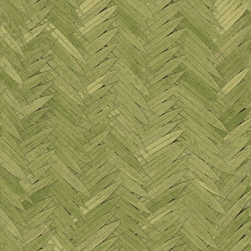 Essence greenery tapet med botaniskt mönster i grön. Från kollektionen lotus. Nonwoven-material med förskjuten passning.