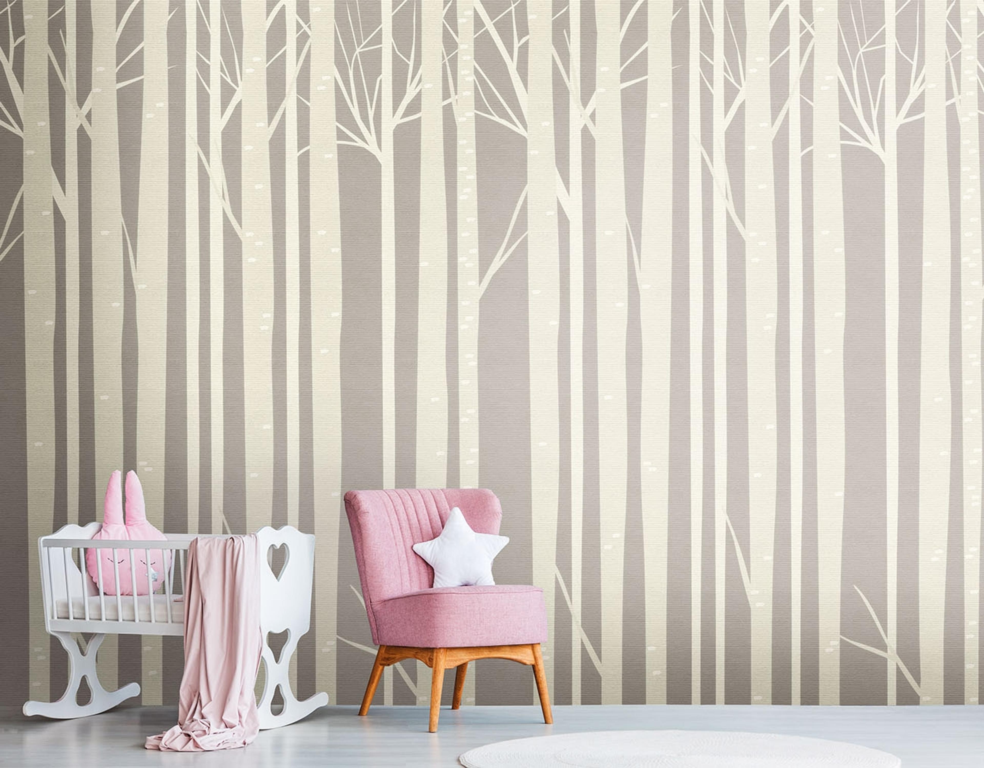 Kids tapet med lekfullt mönster i grå. Från kollektionen The Wall. Nonwoven-material. Passar i barnrum.