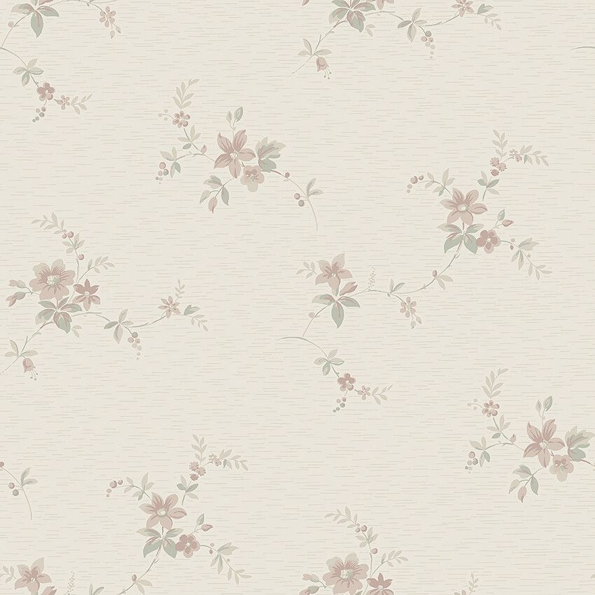 Saga tapet med blommigt mönster i rosa och beige. Från kollektionen timeless traditions. Nonwoven-material med rak passning.