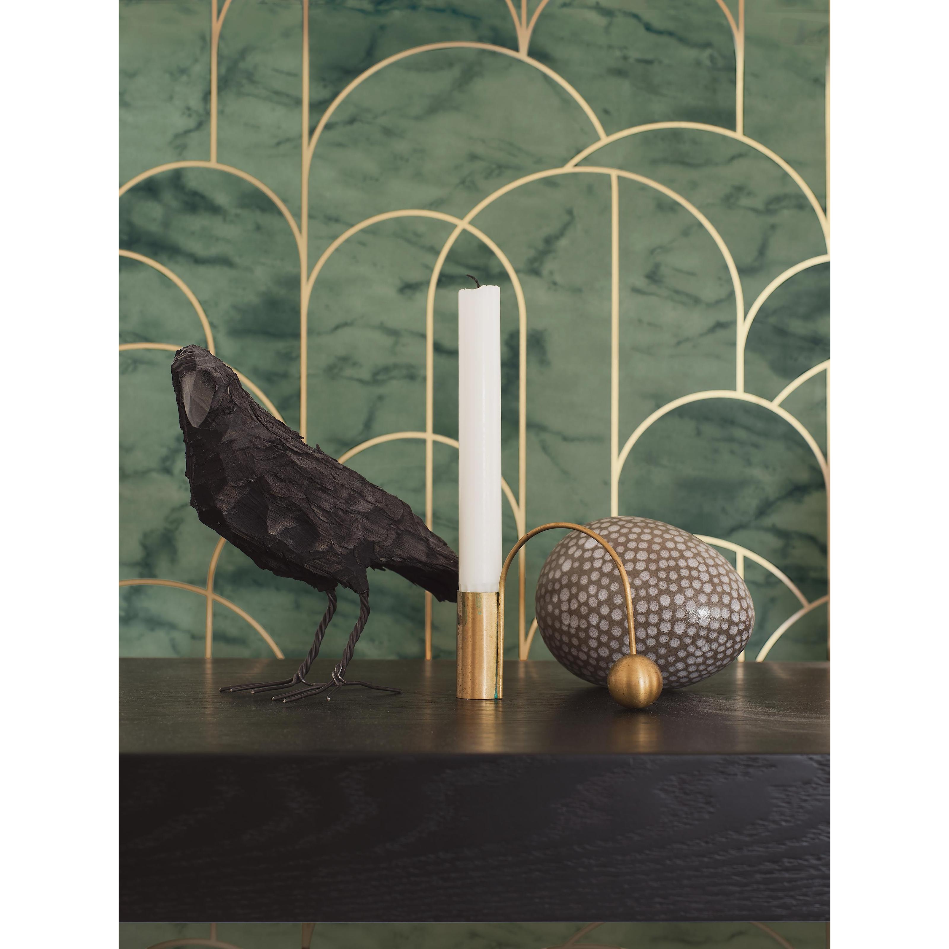 Arch grön, tapet tapet med grafiskt mönster i grön. Från kollektionen Graphics. Nonwoven-material med rak passning. Passar i vardagsrum och hall.