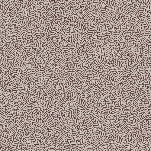 Anna tapet med botaniskt mönster i lila. Från kollektionen Lina. Nonwoven-material med förskjuten passning.