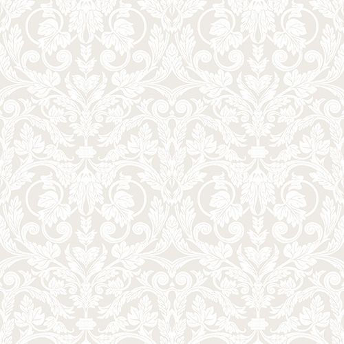 Rosali medaljongmönster, gråbeige tapet från Midbec med medaljonger mönster i grå. Från kollektionen Ekbacka. Nonwoven-material med rak passning.