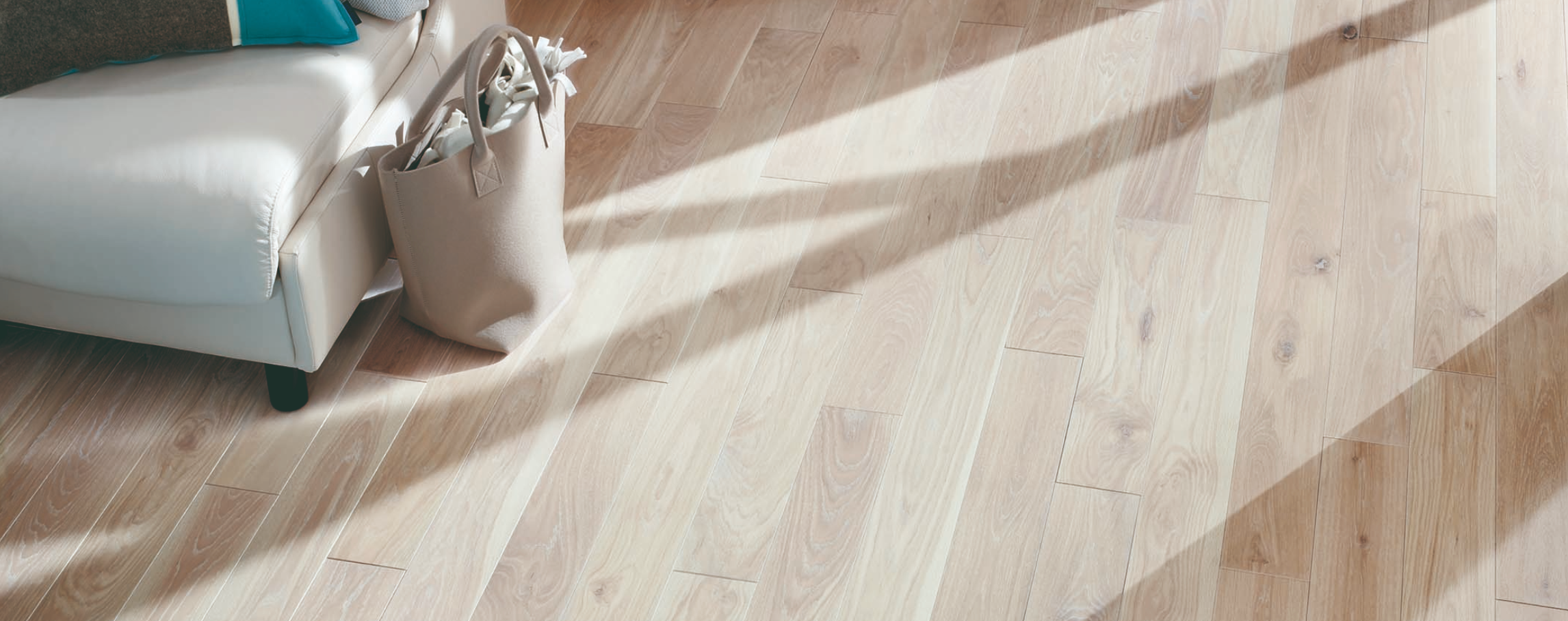 Trägolv hårdvaxoljat med Osmo vitt pigment