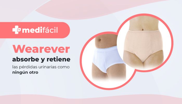 wearever absorbe y retiene las perdidas urinarias