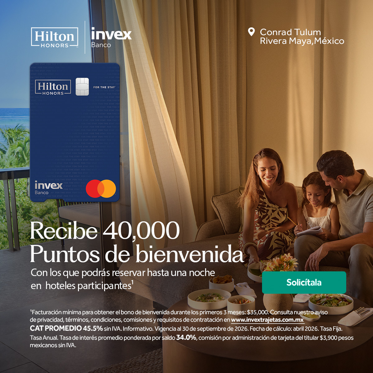 Tarjeta de Crédito Hilton Honors INVEX Premium