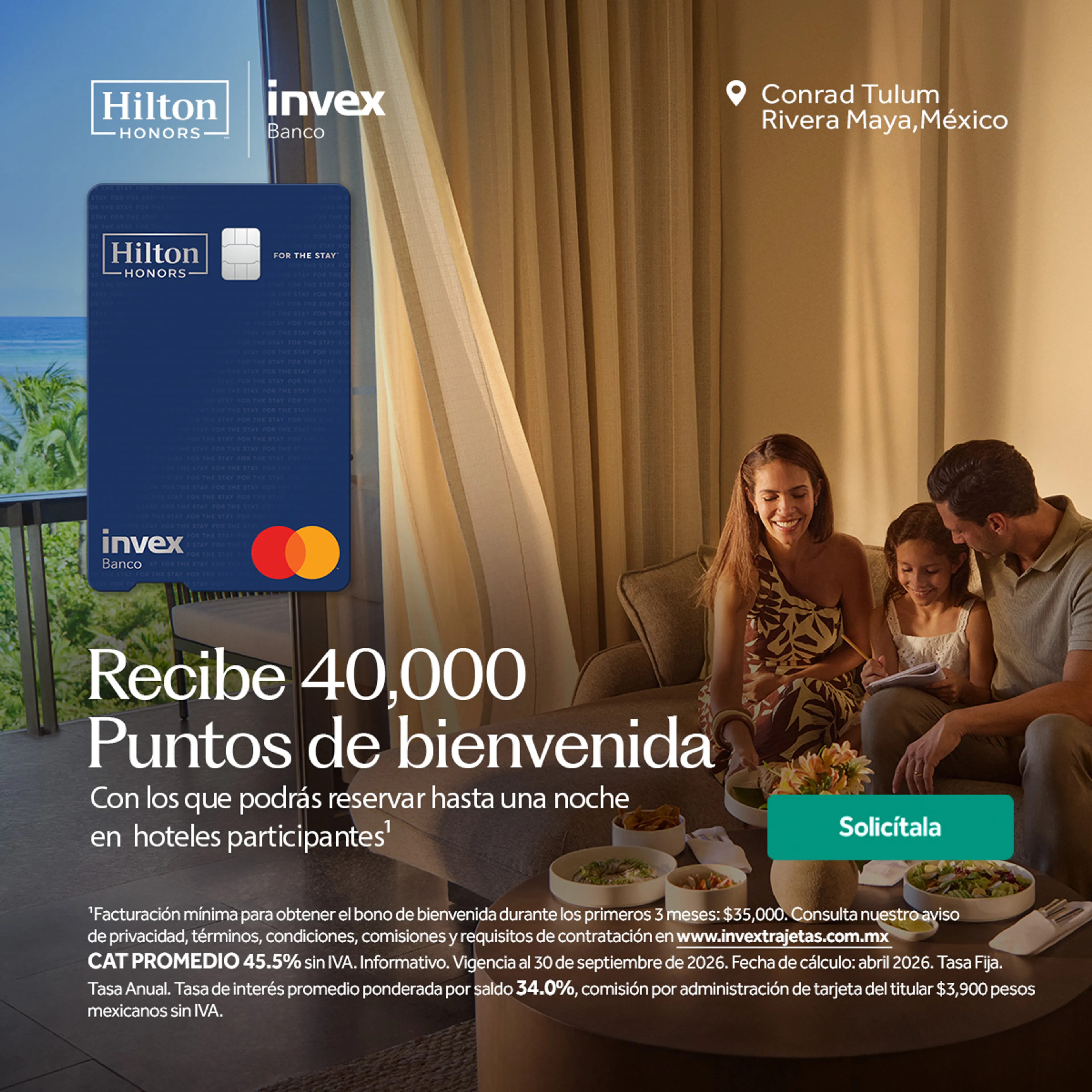 Tarjeta de Crédito Hilton Honors INVEX Premium