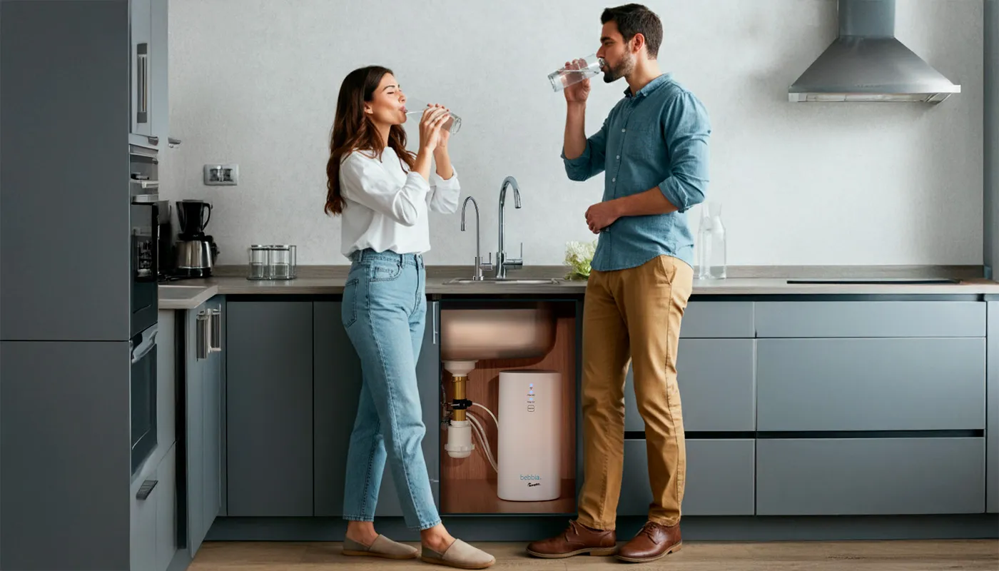 Personas bebiendo agua