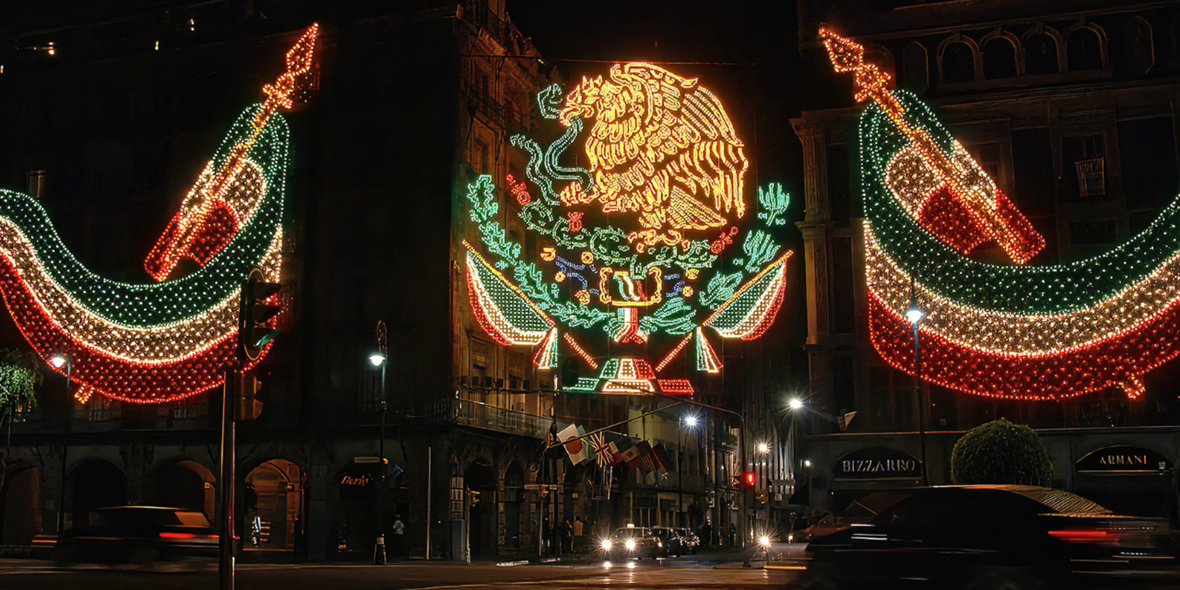 Luces patrias Zócalo