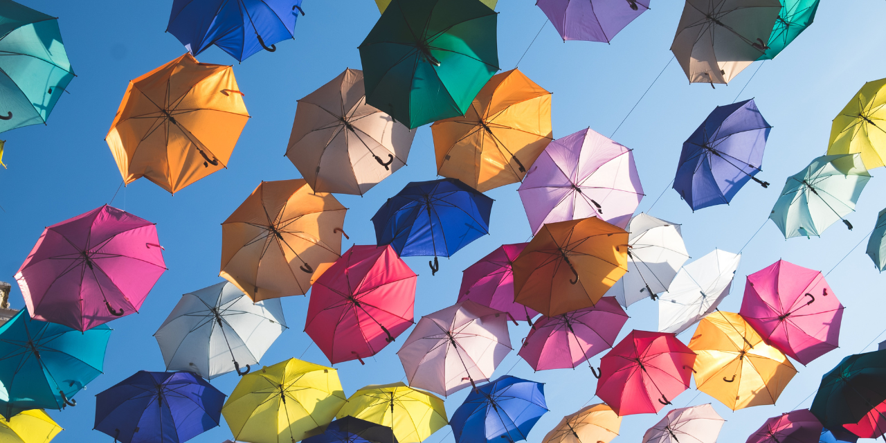 Sombrillas de colores
