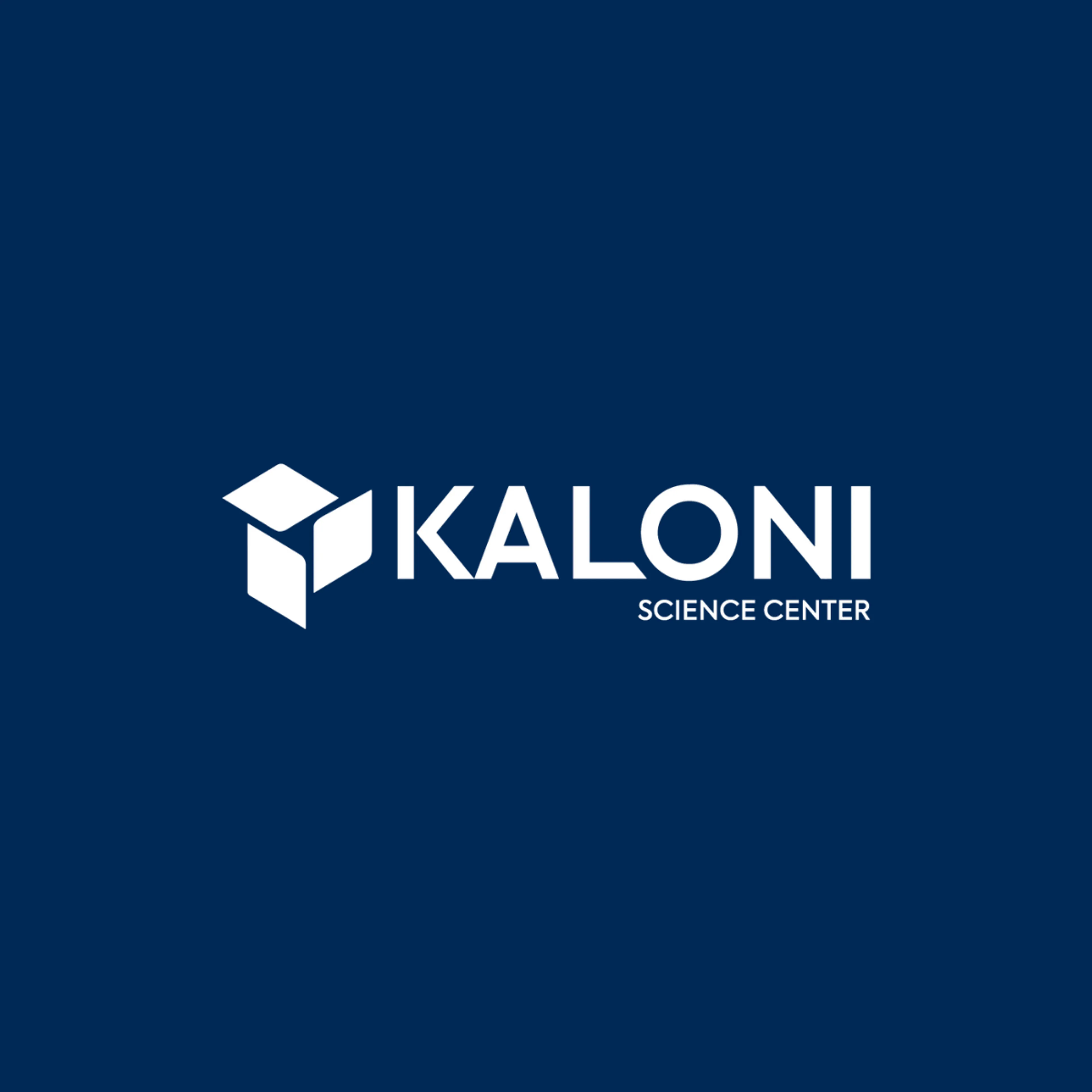 Logo Kaloni con fondo azul