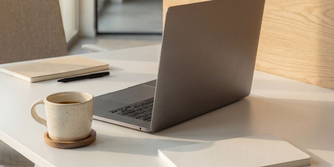 Escritorio con una computadora