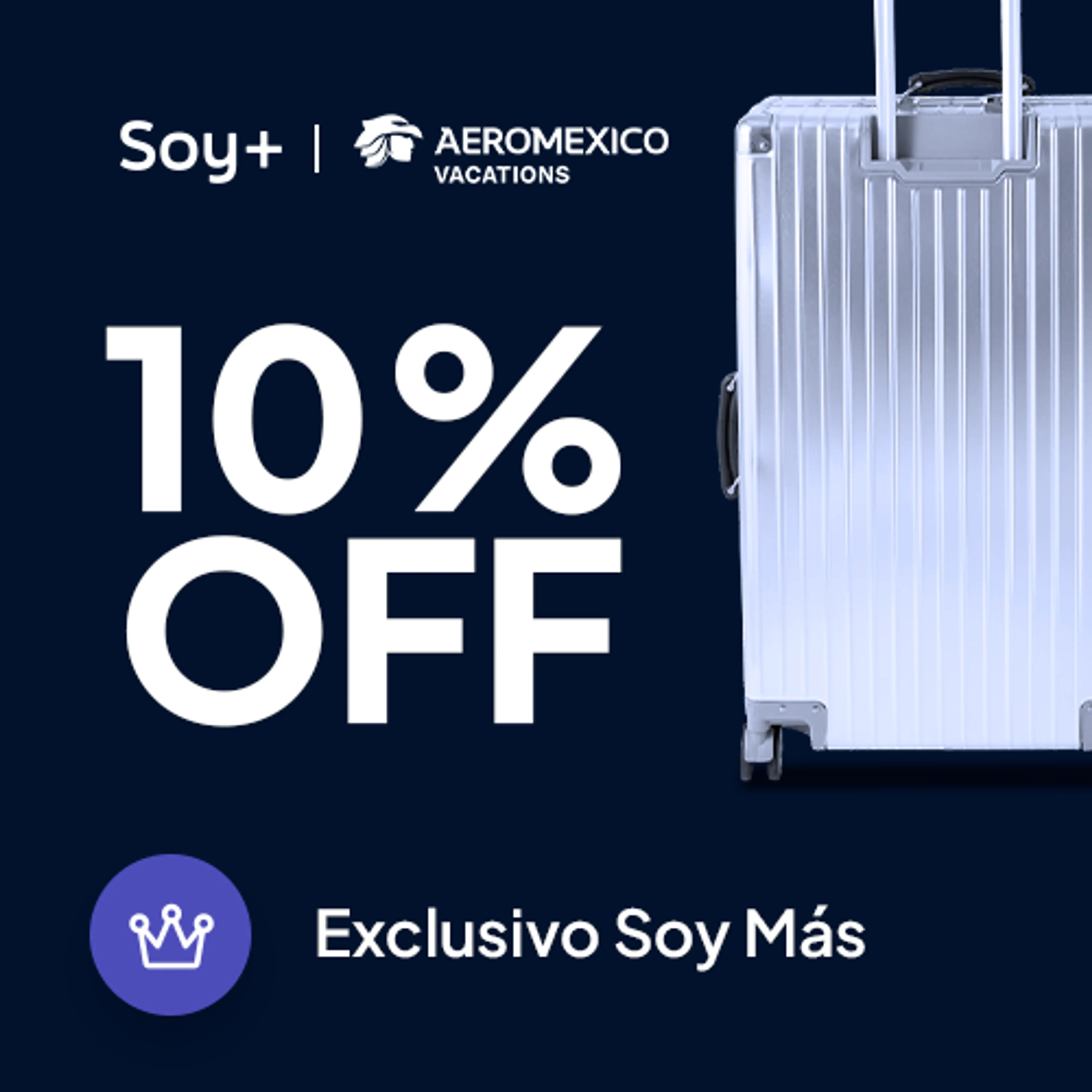 Logo Aeroméxico Vacations, 10% OFF Exclusivo Soy Más
